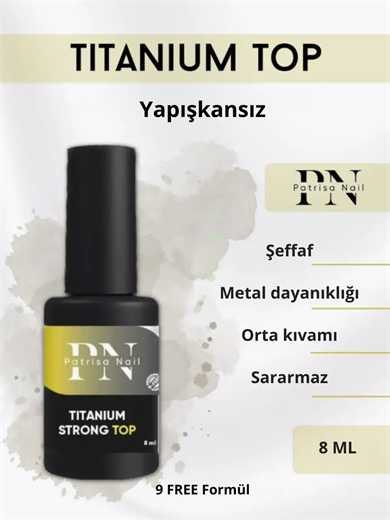Şeffaf Güçlü Titanium Strong Top Coat No wipe TPO FREE
