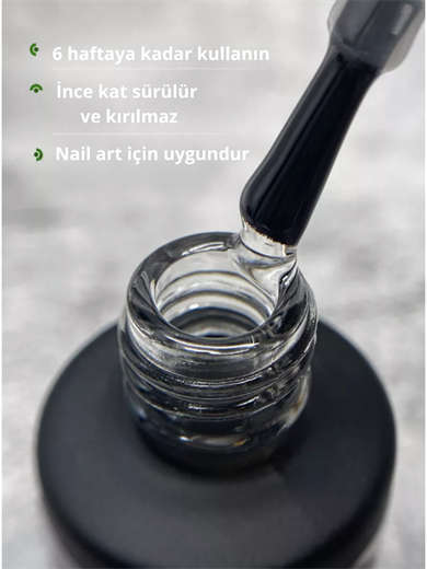 Nail Art Rubber Top Coat 8 ml Wipe TPO FREE