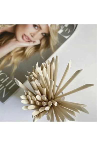 Portakal Ağacı Manikür Çubuğu 100 Adet - Kütikül İtici ve Nail Art Yardımcısı