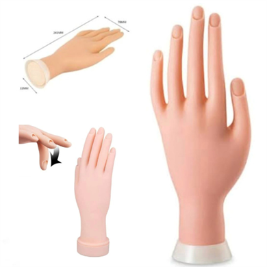 Protez Tırnak ve Kalıcı Oje Eğitim El Mankeni - Nail Art Uygulama Eğitim Eli