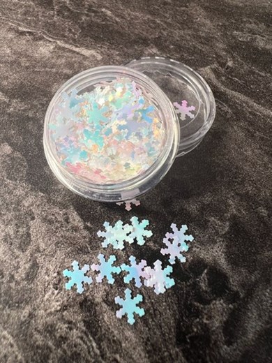 Şekilli Folyo Kar Tanesi - Kış Temalı Nail Art Tırnak Süsleme Pulu