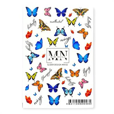 Nail Art Slider Stiker – İnce Çiçek Dalları W02