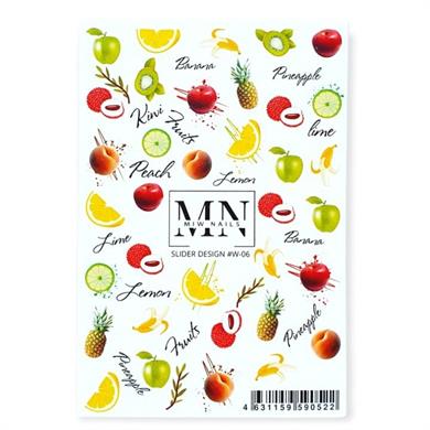 Nail Art Slider Stiker – Botanik Yapraklar W06