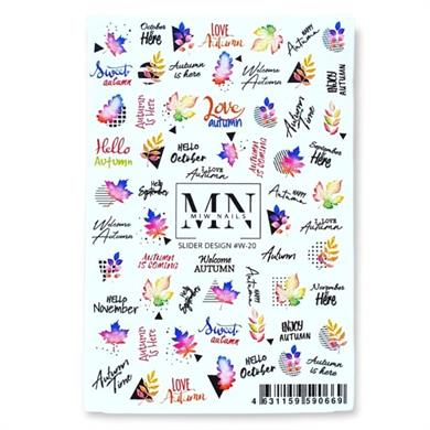 Nail Art Slider Stiker – Renkli Geometri W20
