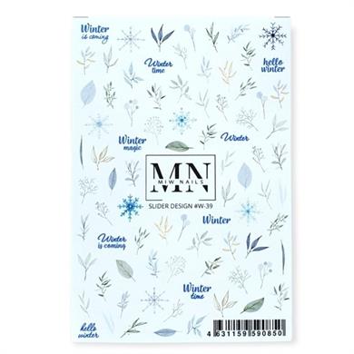 Nail Art Slider Stiker – Yaprak Kolajı W39