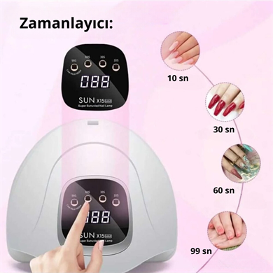 SUN X15 UV/LED Tırnak Kurutucu 280W – 66 LED Profesyonel – adet fiyatı