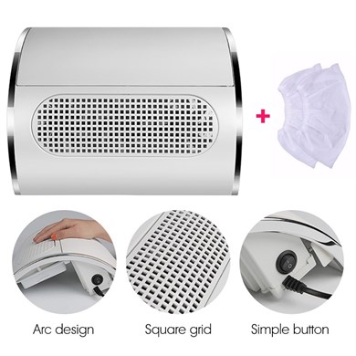 48W Profesyonel Tırnak Toz Toplama Makinesi – 3 Fanlı Yüksek Emiş Gücü – Nail Dust Collector