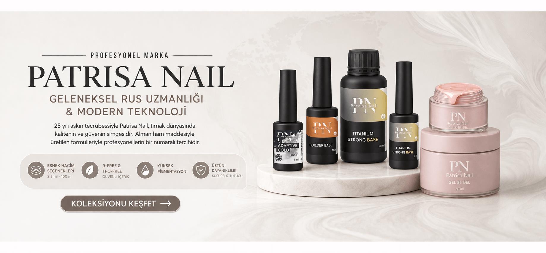 Patrisa Nail 9 Free ve TOO free ürünler
