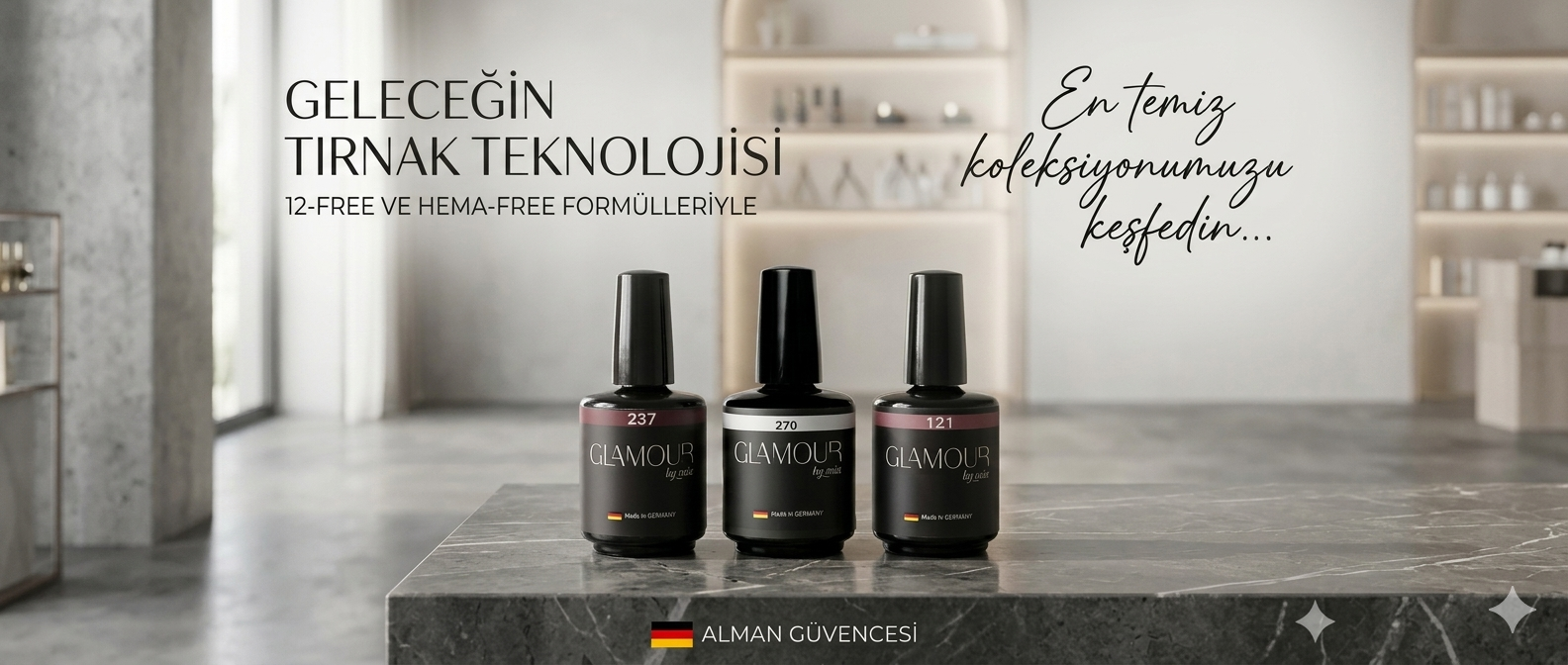 Glamour by Mia TPO-Free, HEMA-Free ve 12-Free Kalıcı Oje Koleksiyonu - Almanya Üretimi Profesyonel ve Güvenli Tırnak Teknolojisi