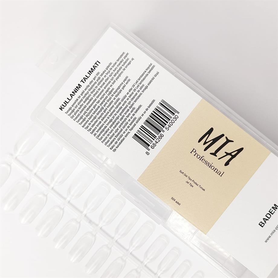 GEL Tips, Şeffaf (Badem), kutuda 504  adet