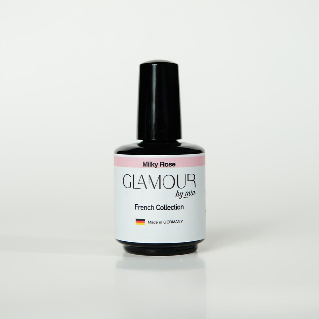 Glamour by MiaRenkli Base CoatFrenç Manikürü İçin Milky Rose Rubber Base TPO FREE 