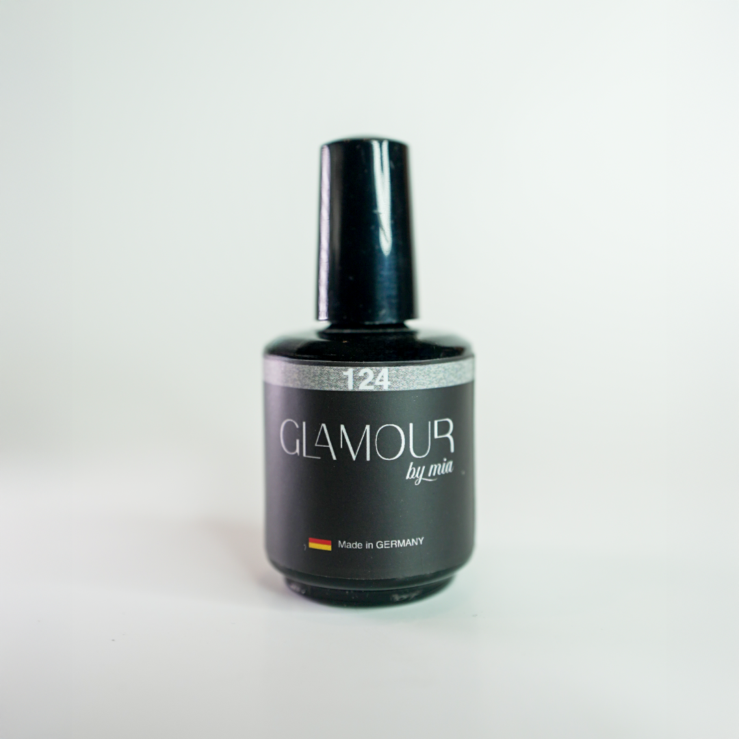 Glamour by MiaSimli Kalıcı Oje ÇeşitleriGlamour by Mia 124 Krom Gümüş Simli Kalıcı Oje 15 ml – HEMA Free – TPO Free – 12 Free – UV/LED