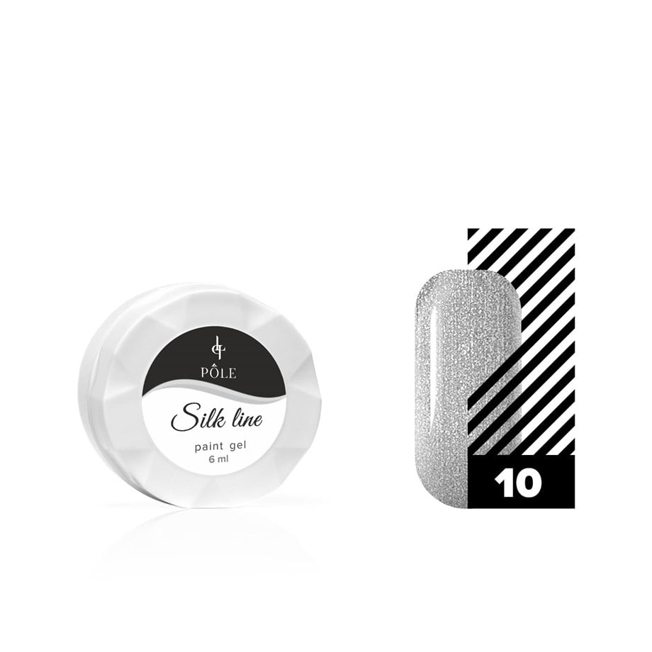 Jel boya Örümcek & Nail art/dizayn Silk line 10 gümüş 6 ml.
