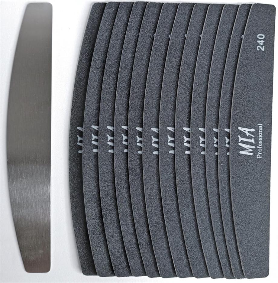 Kıvrımlı Çelik Taban + 12 li yedek ( Grit 240 )
