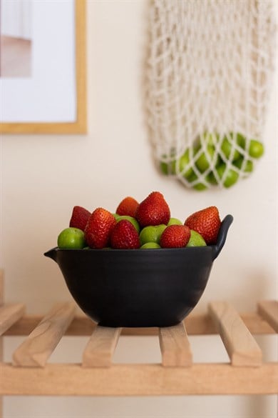 Seramik Siyah Karıştırma Kabı