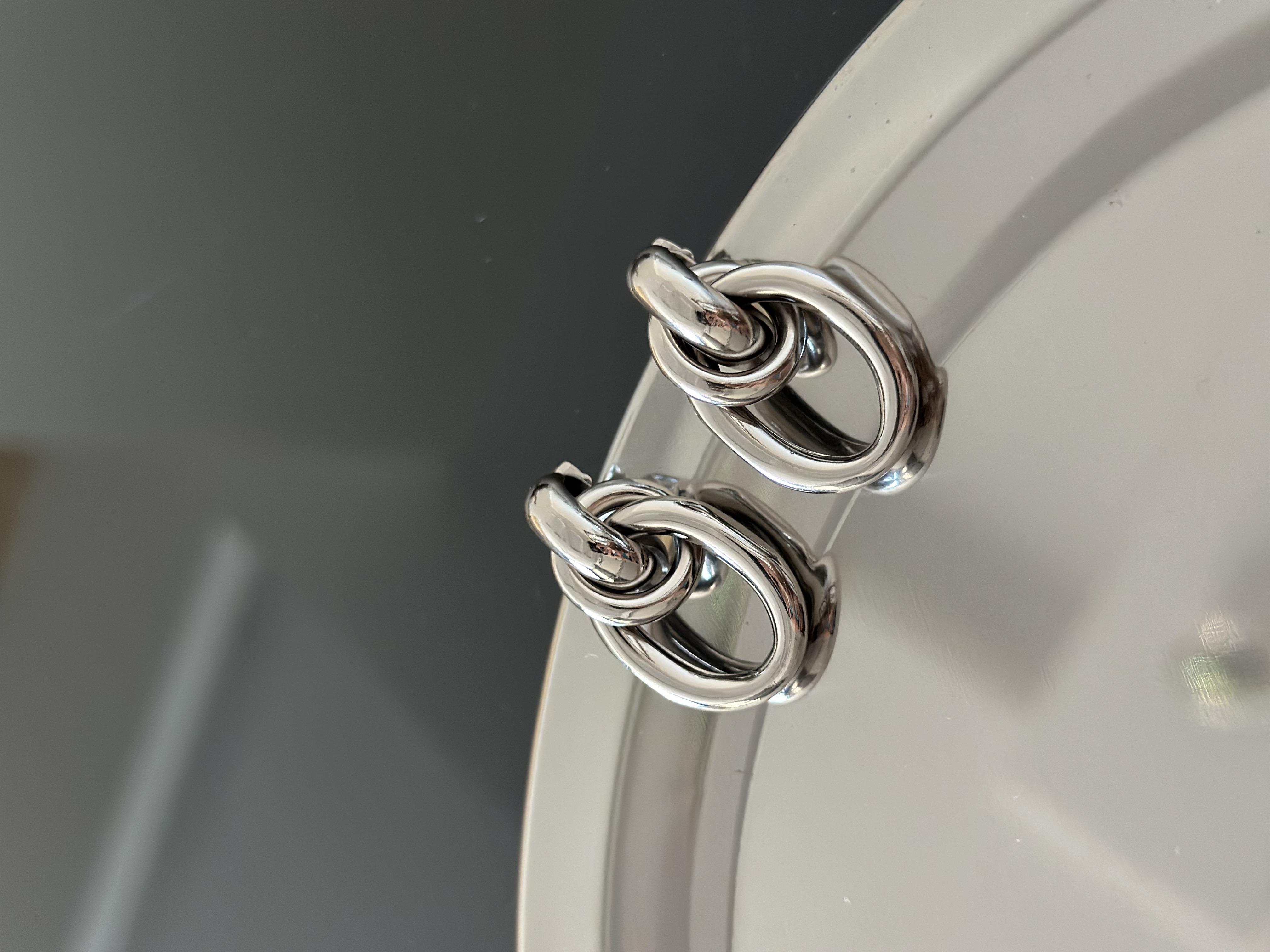 Silver Renk Büyük Sarmal Küpe