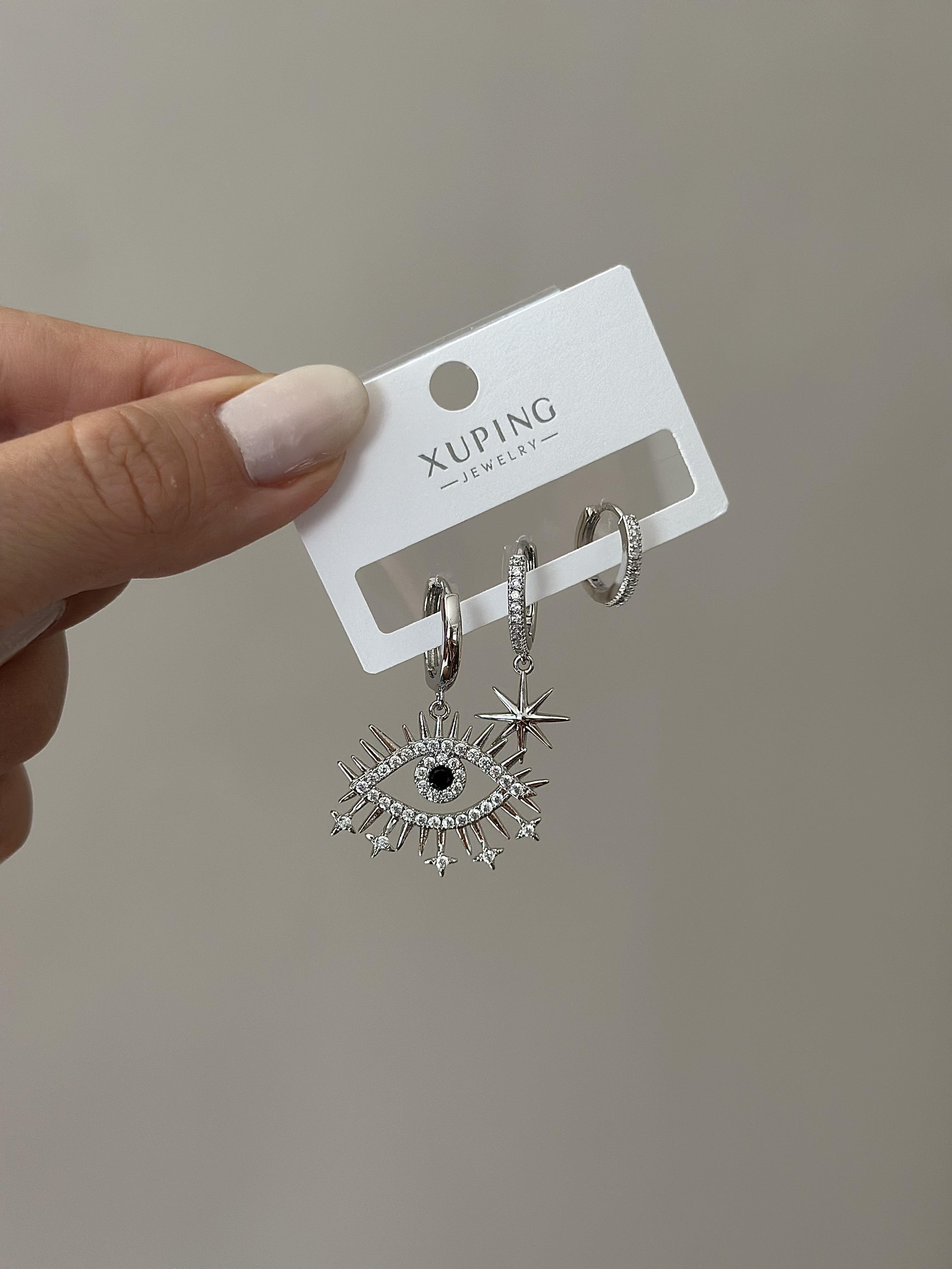 Üçlü Silver Göz Küpe Seti 