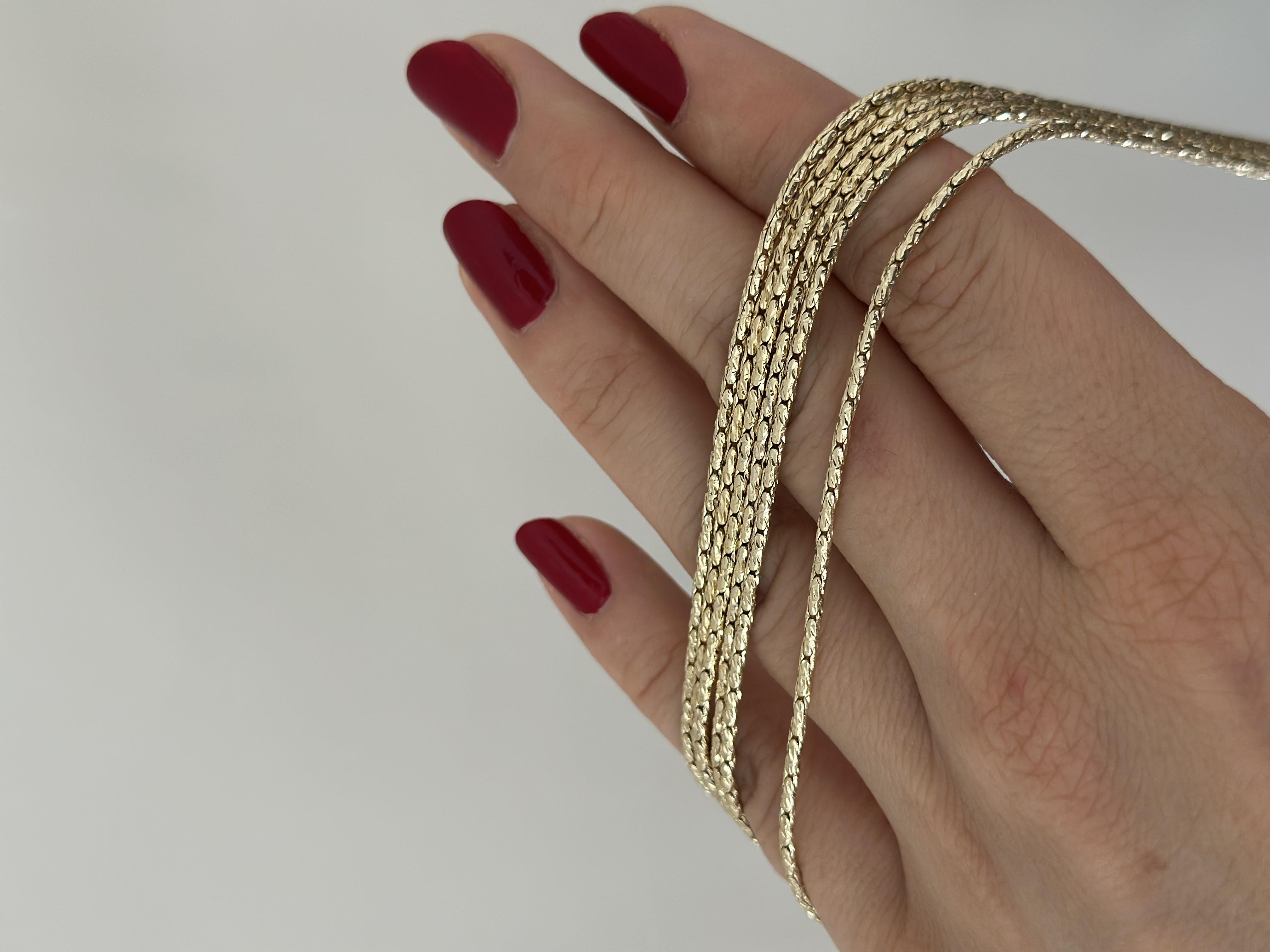 14k Ezme Zincir 70 cm
