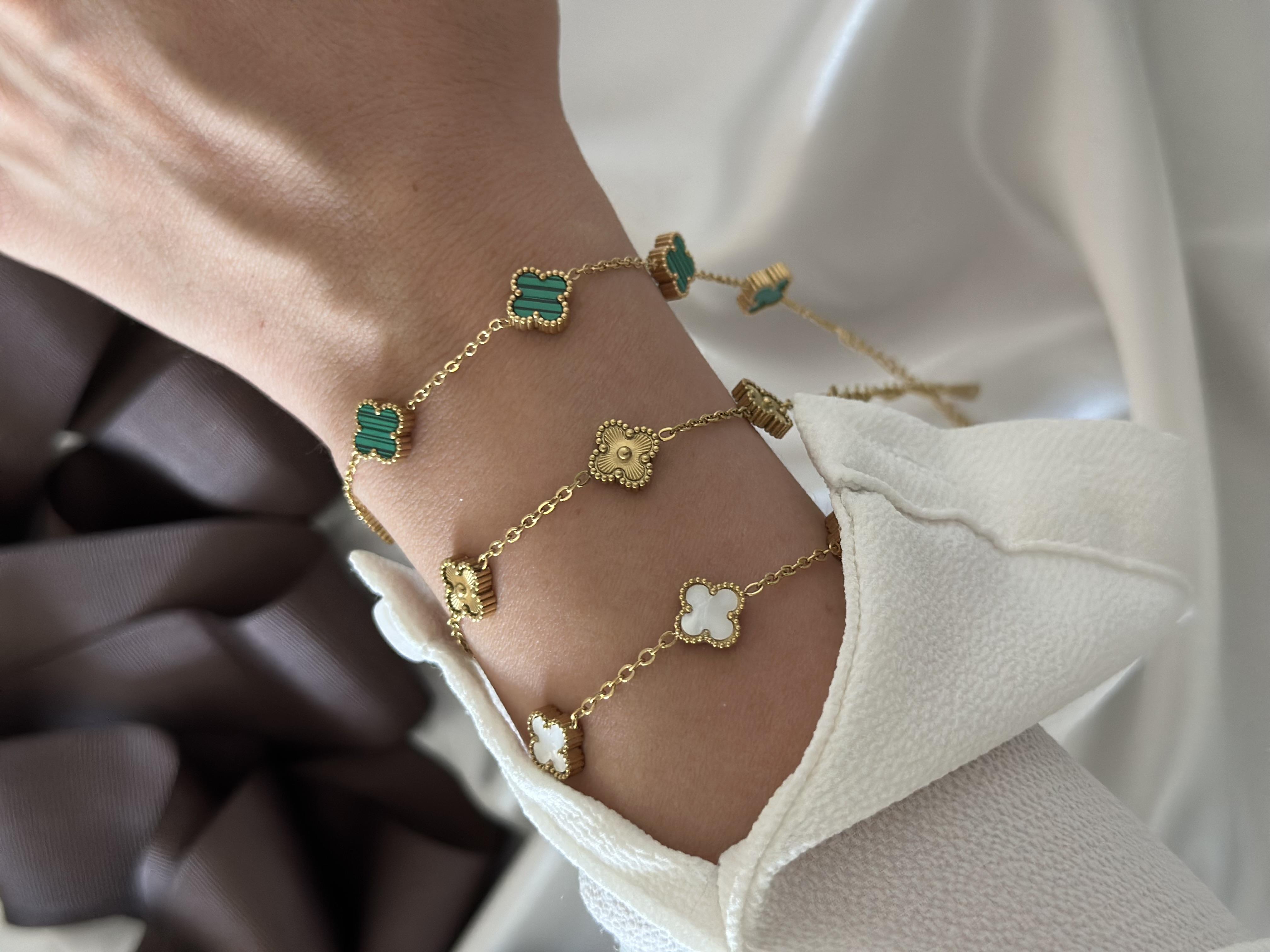 Minimal Yonca Bileklik Gold