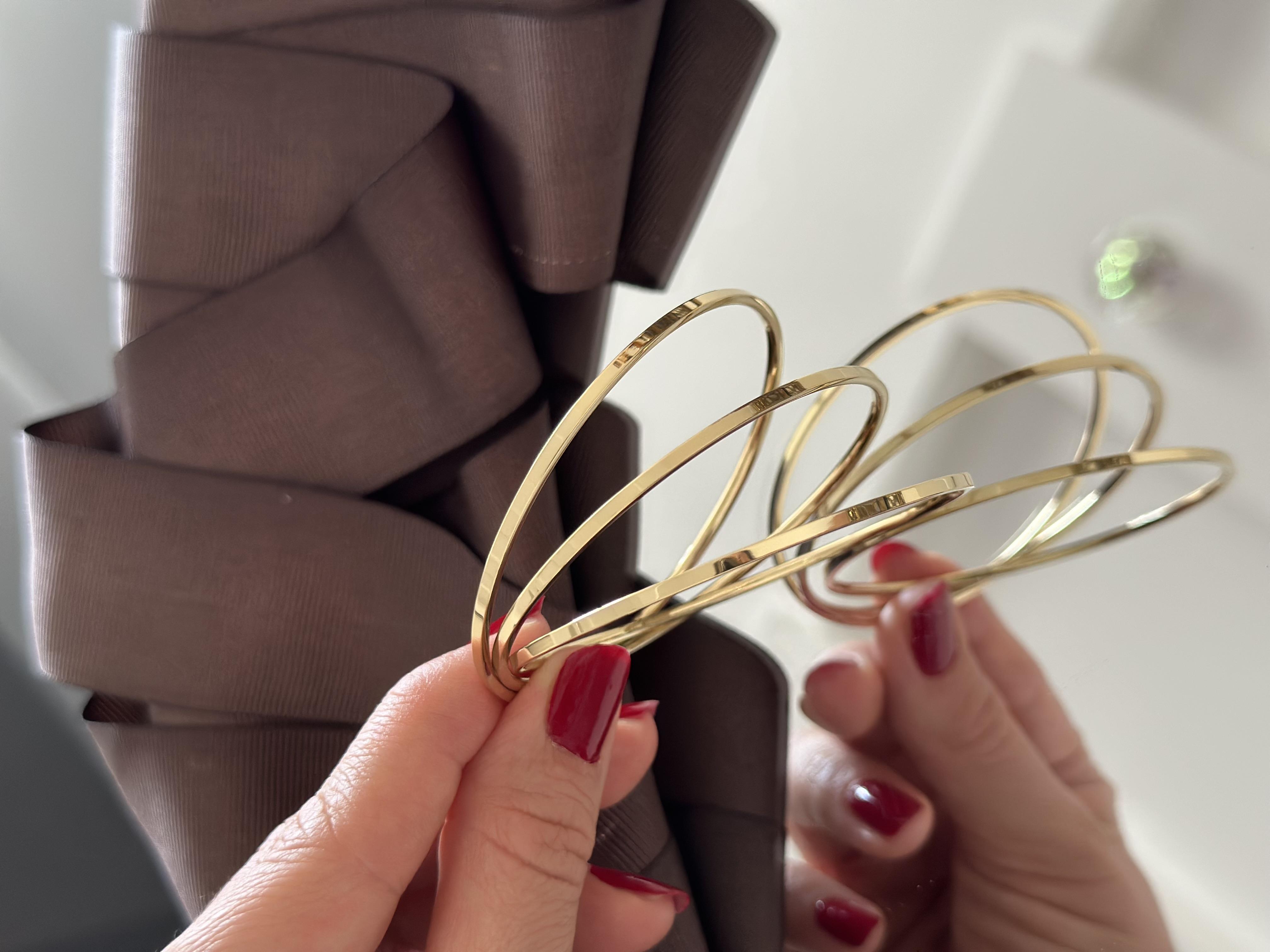 Üçlü Ajda Bilezik 14k (6 cm)