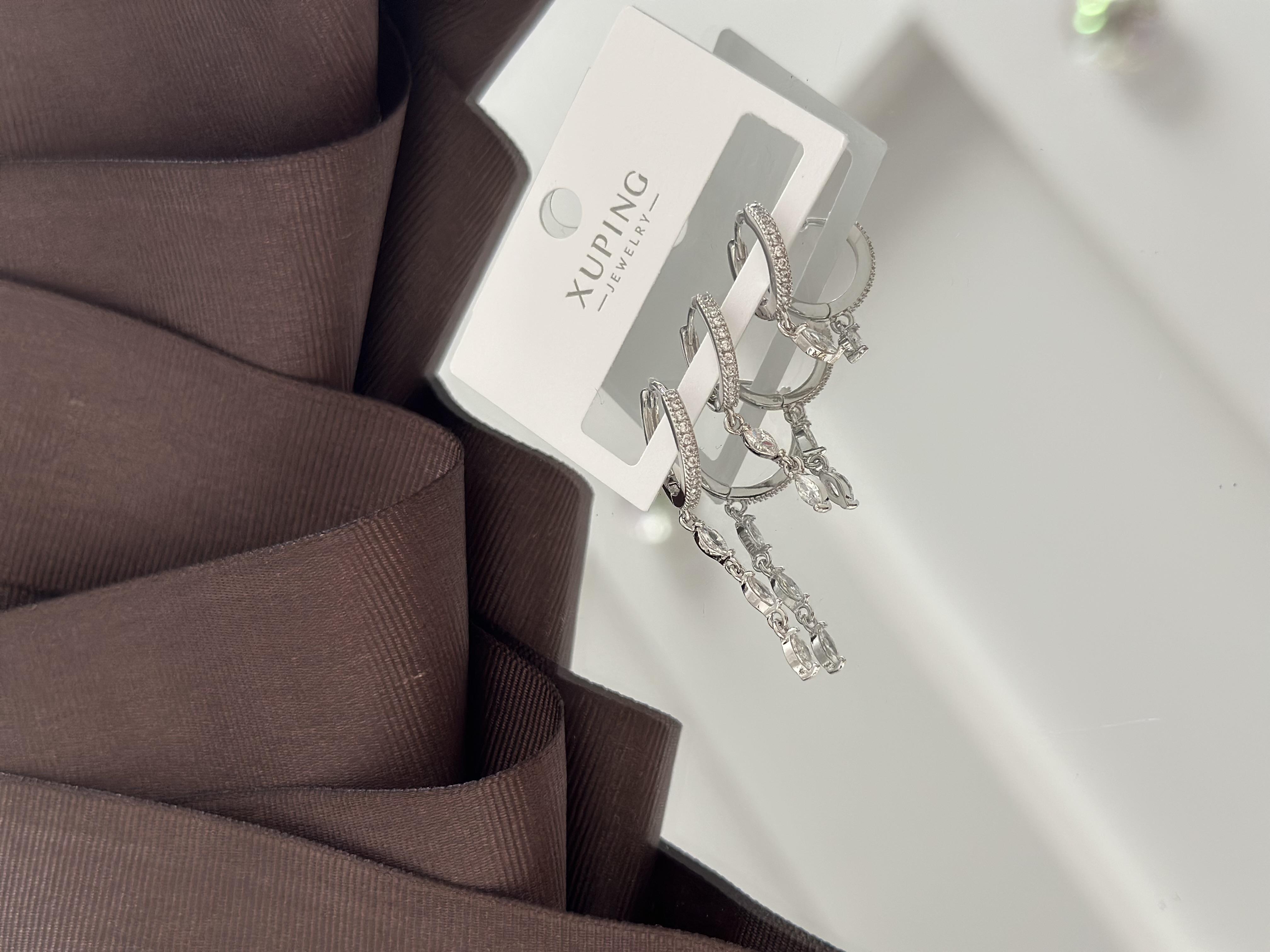 Üçlü Damla Model Sarkıt Küpe Seti