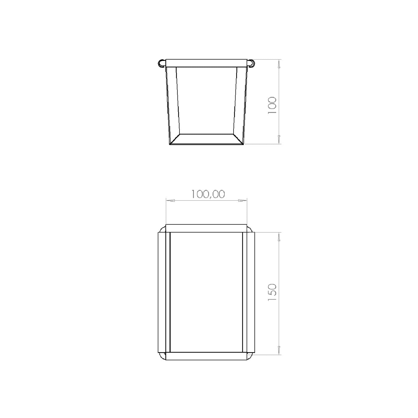 10x10x15 cm Loaf Pan, Coated