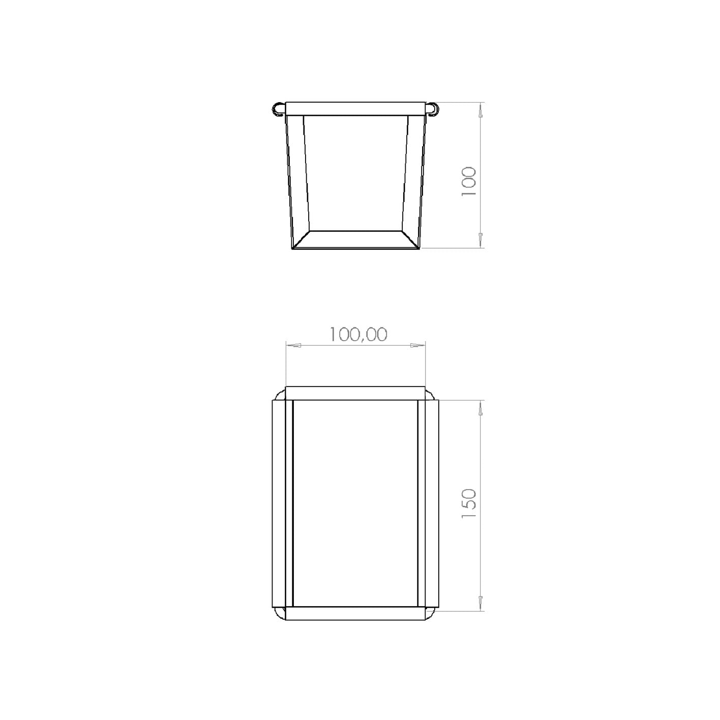 10x10x15 cm Loaf Pan, Coated
