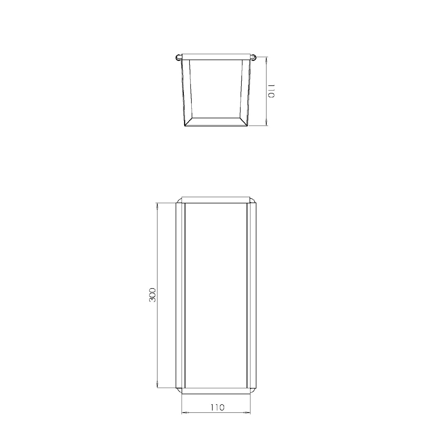 11x11x30 cm Ekmek Kalıbı, Kaplamalı
