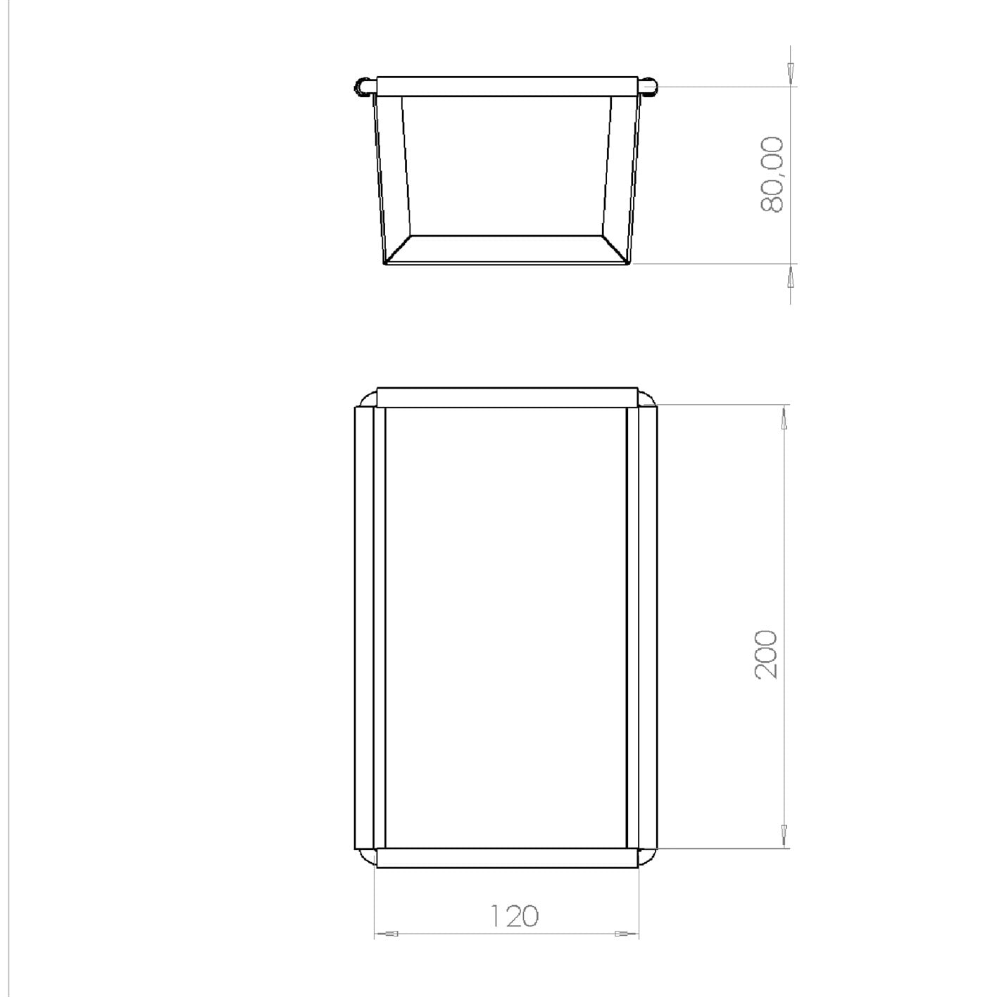 12x8x20 cm Loaf Pan