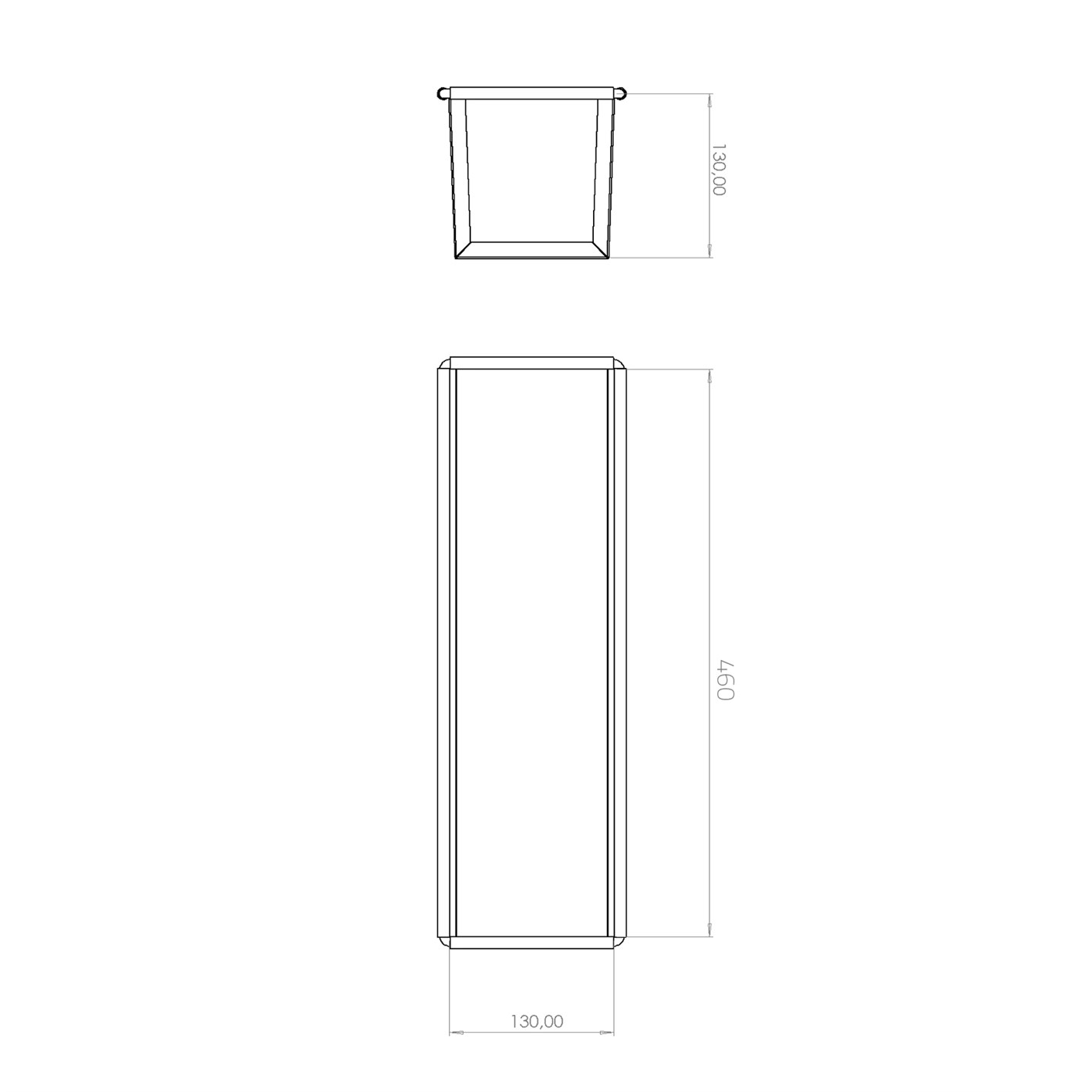 13x13x46 cm Loaf Pan, Coated