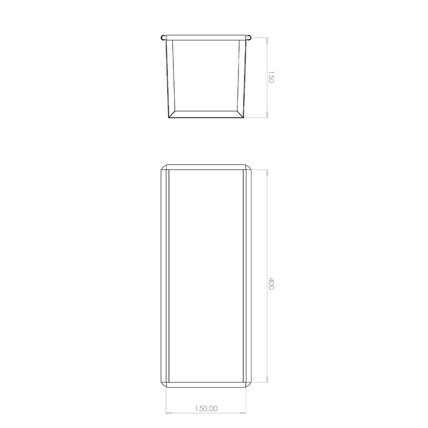 15x15x40 cm Loaf Pan, Coated