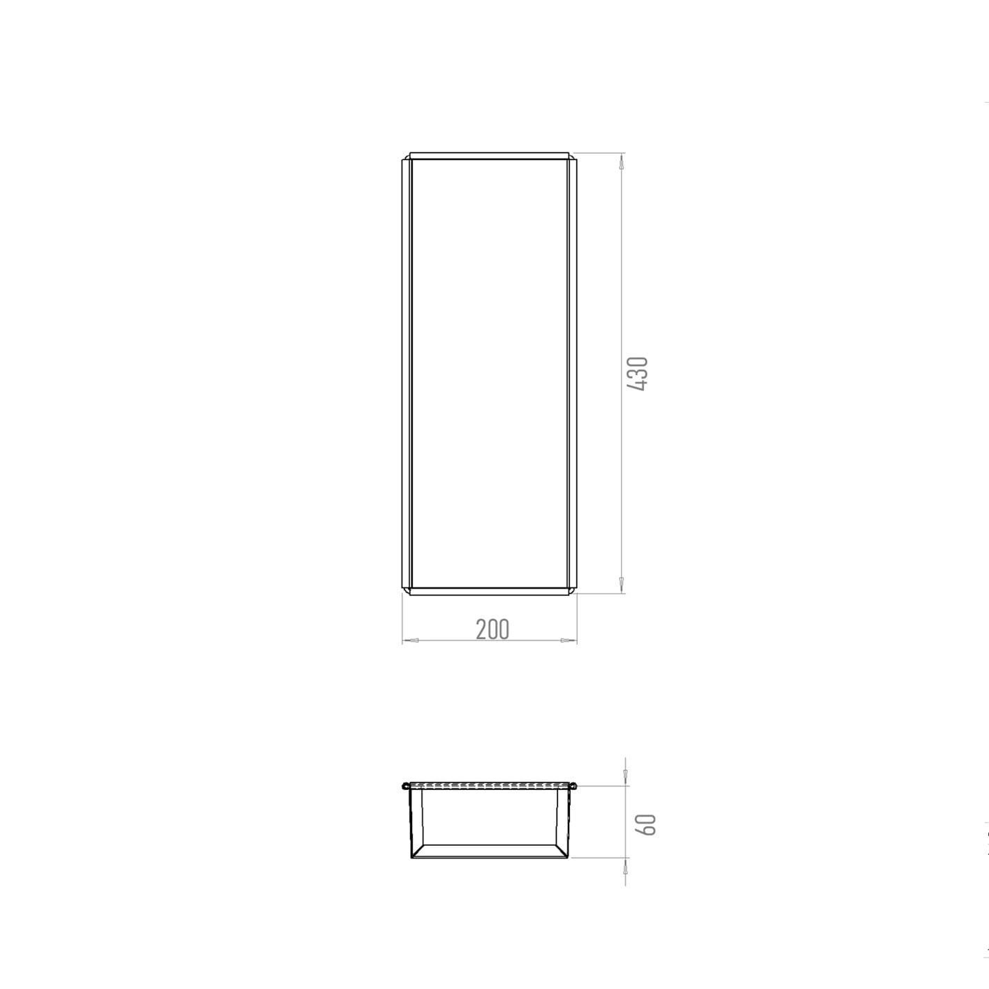 20x43x5 cm Ayvalık Bread Loaf Pan, Coated