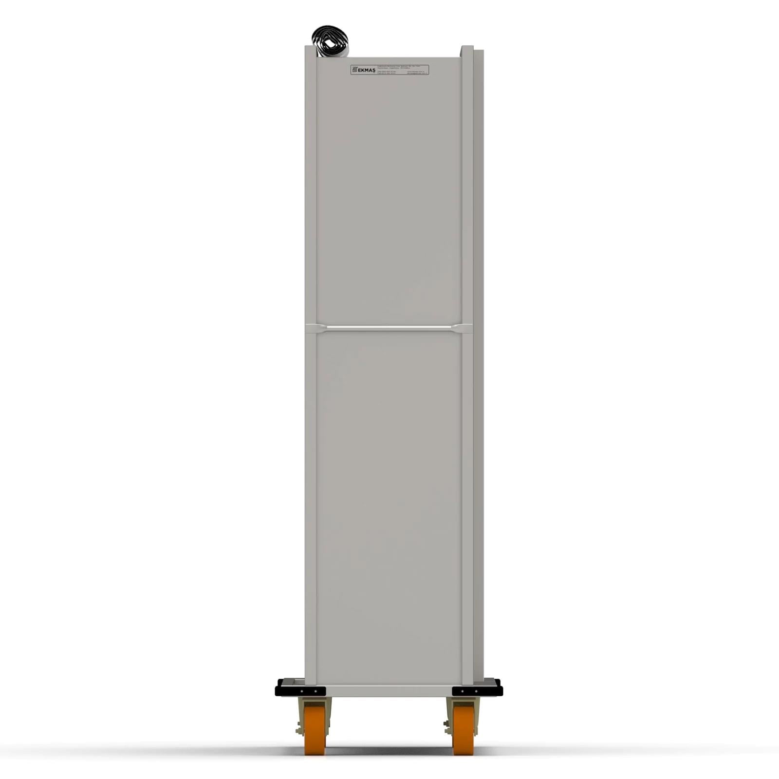 40x120 cm Covered Oven Loader Trolley with 13 Shelves for Wooden (inox) 