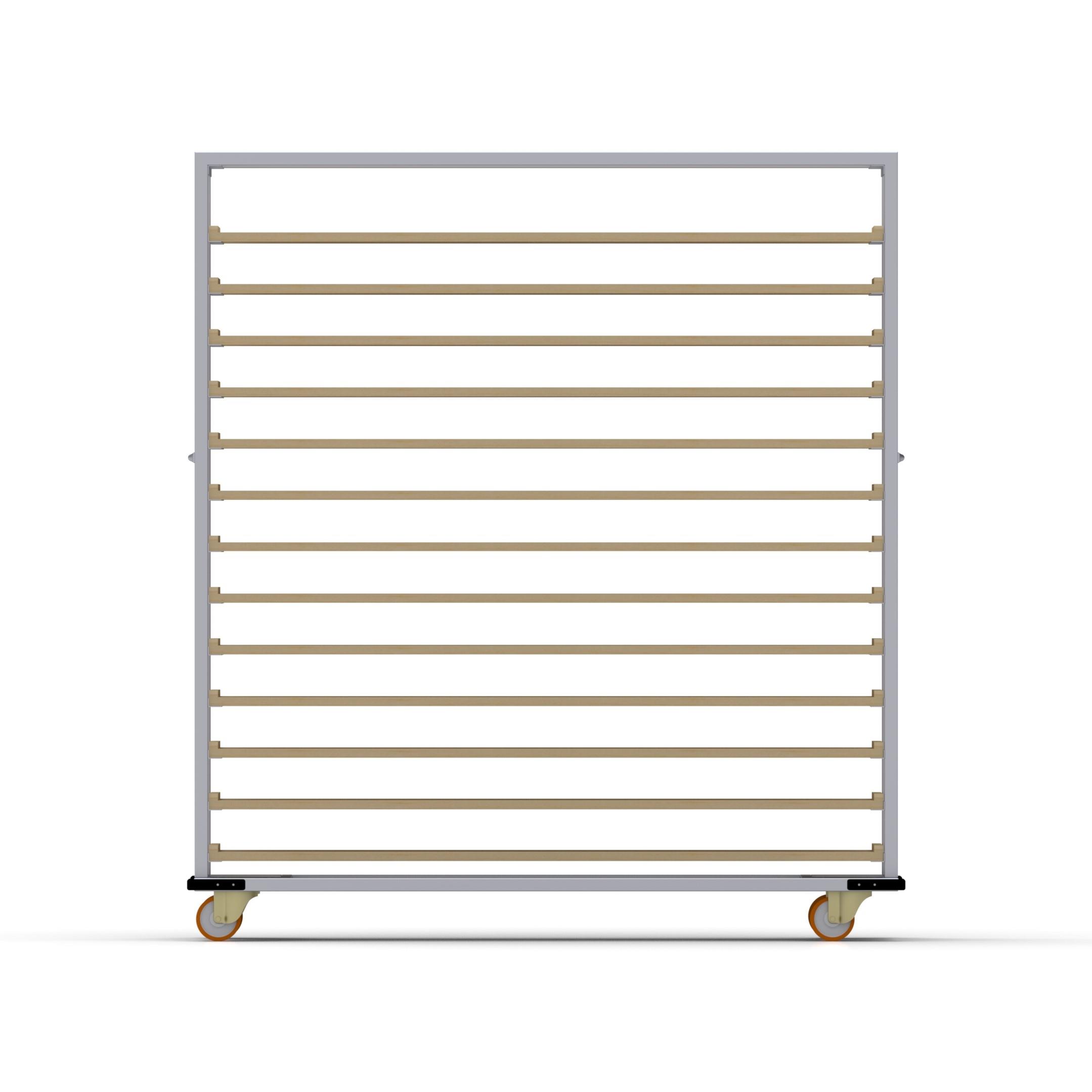 40x150 cm Moulds Trolley with 13 Shelves for Wooden (inox)