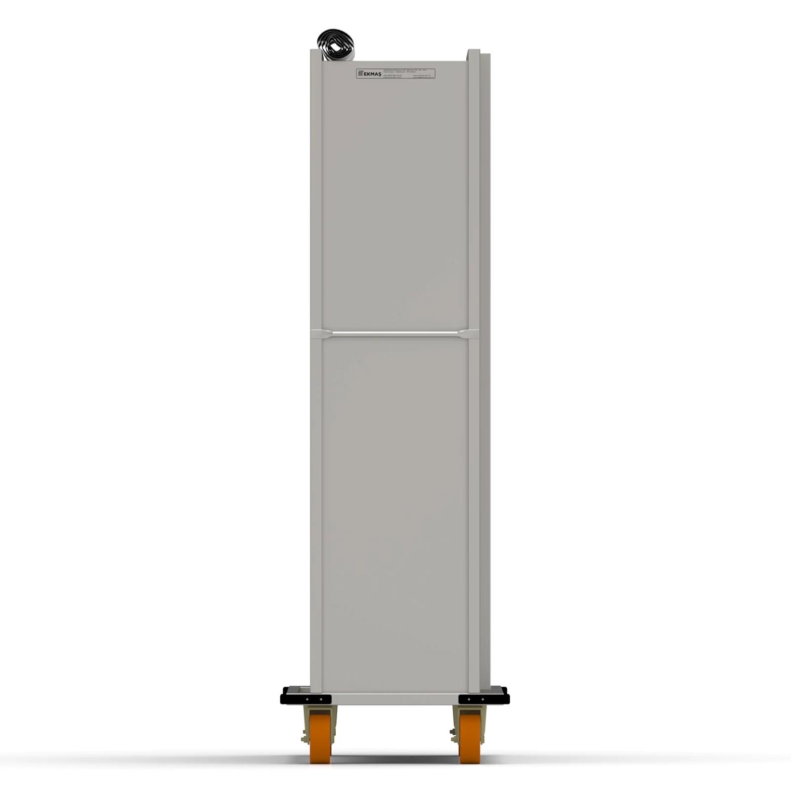 40x180 cm Covered Oven Loader Trolley with 13 Shelves for Wooden (inox)