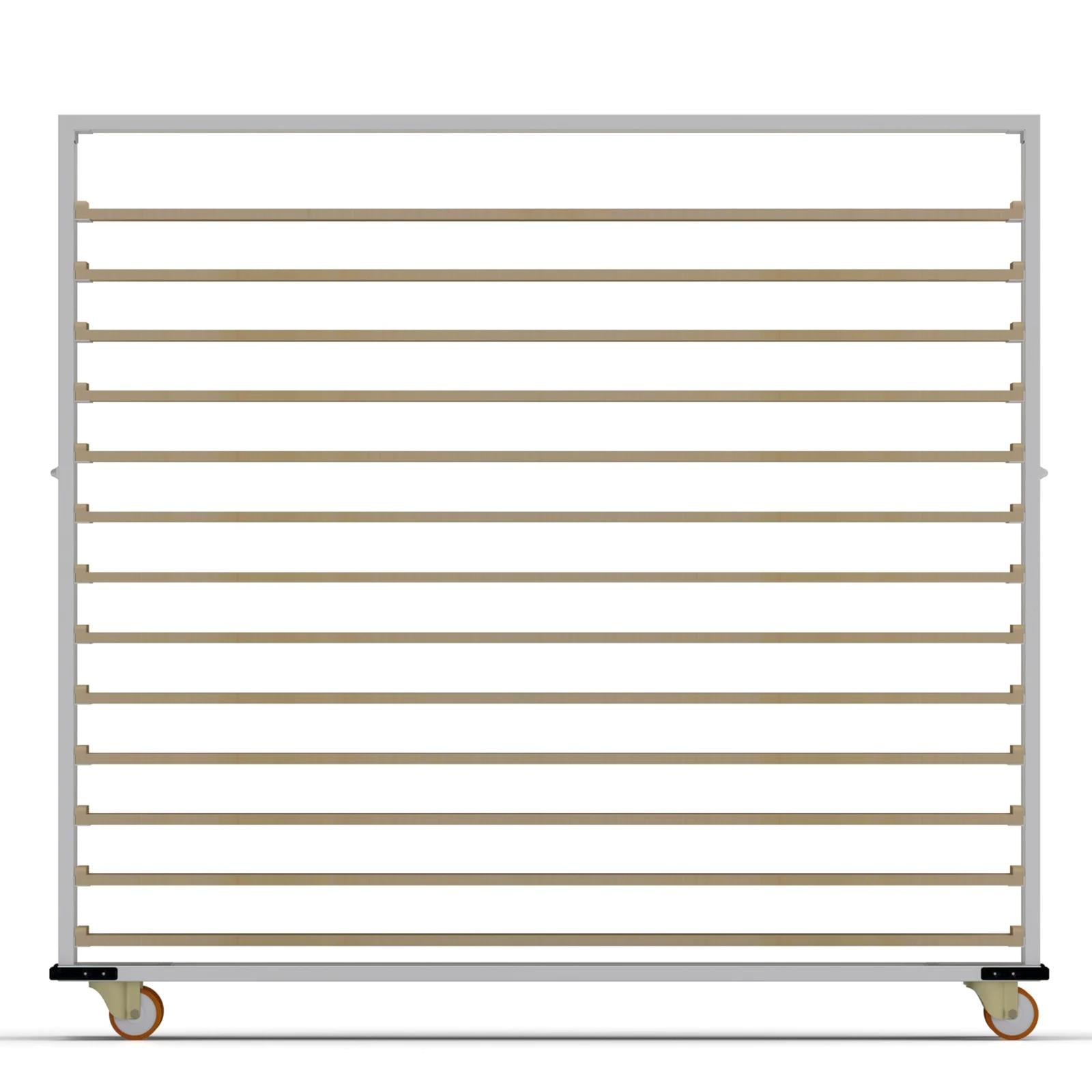 40x180 cm Moulds Trolley with 13 Shelves for Wooden (inox)