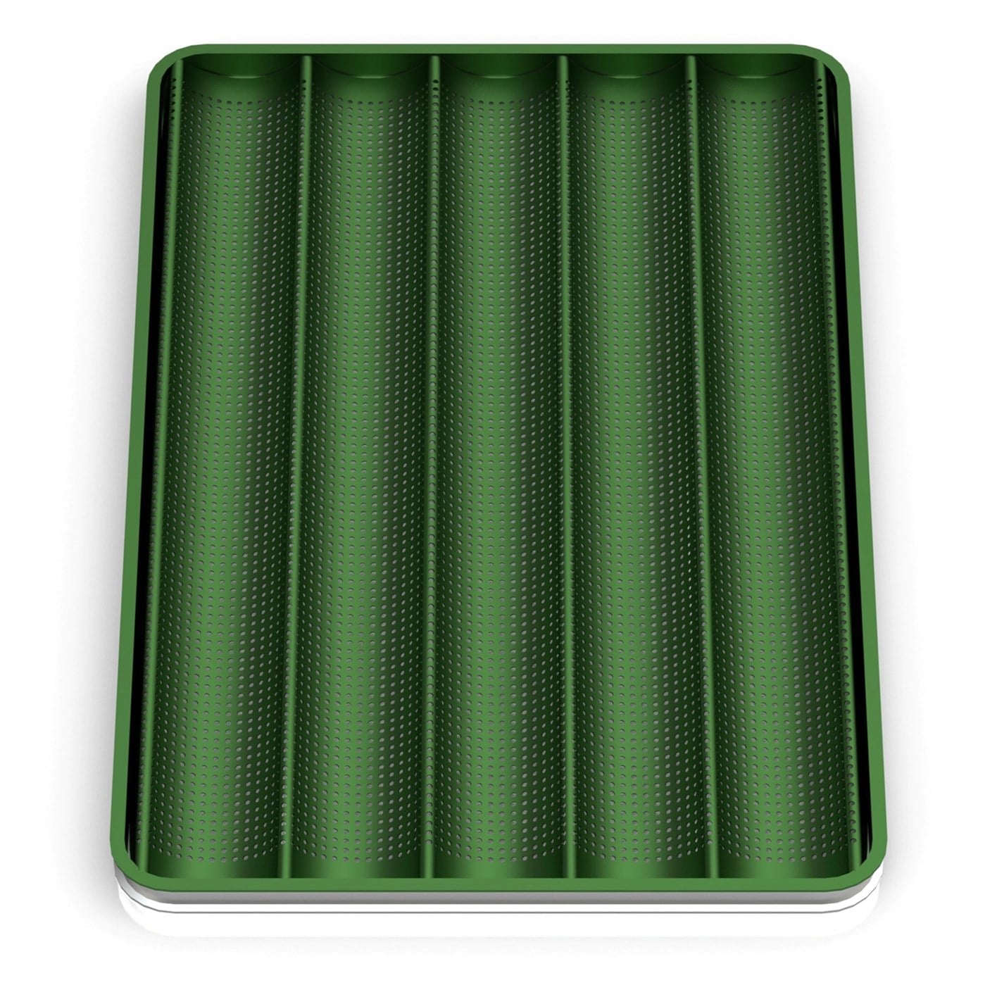 40x60 cm Baguette Tray, 5 Channels, Coated