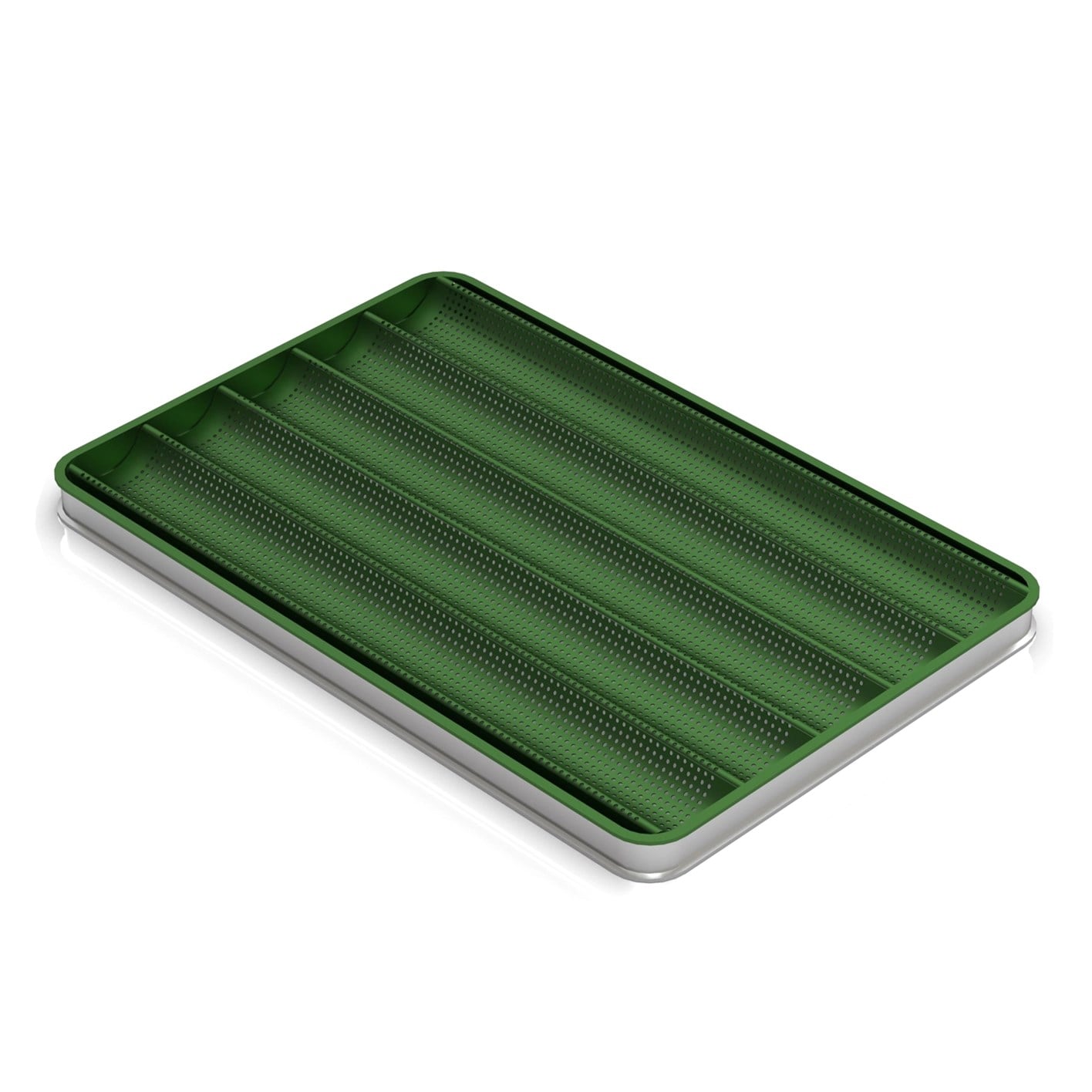 40x60 cm Baguette Tray, 5 Channels, Coated
