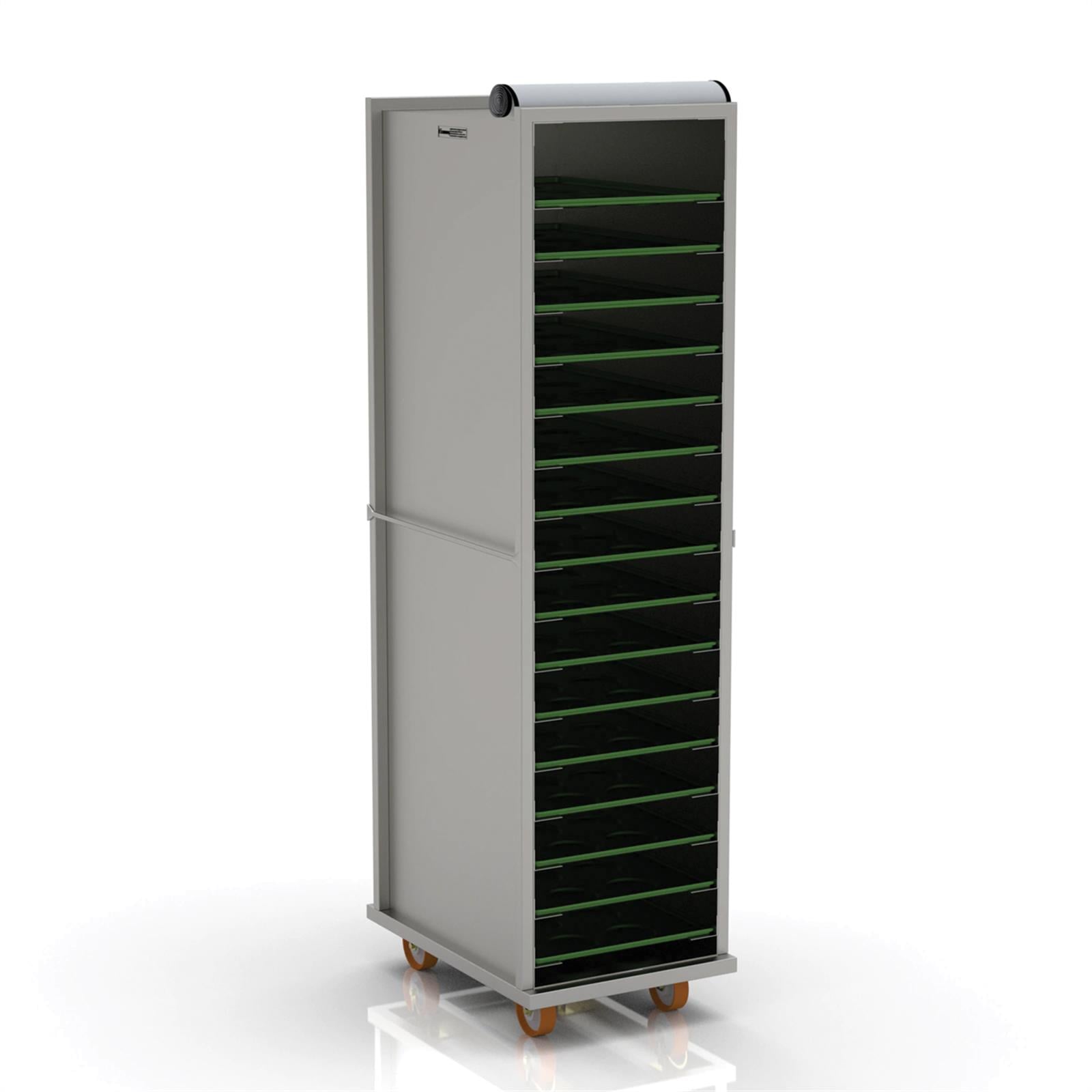 40x60 cm Covered Tray Trolley (inox)
