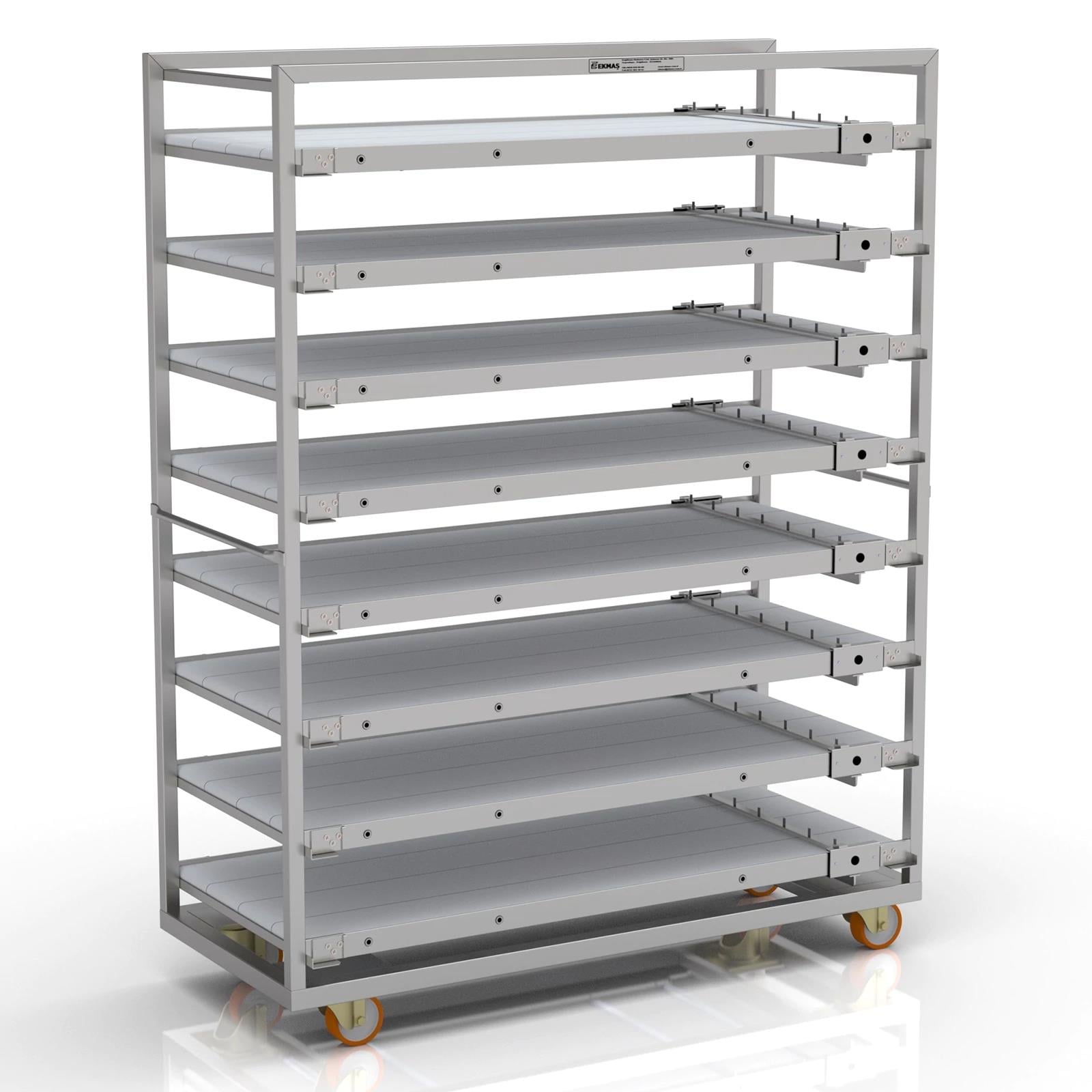 58x160 cm Oven Loader Trolley (inox)
