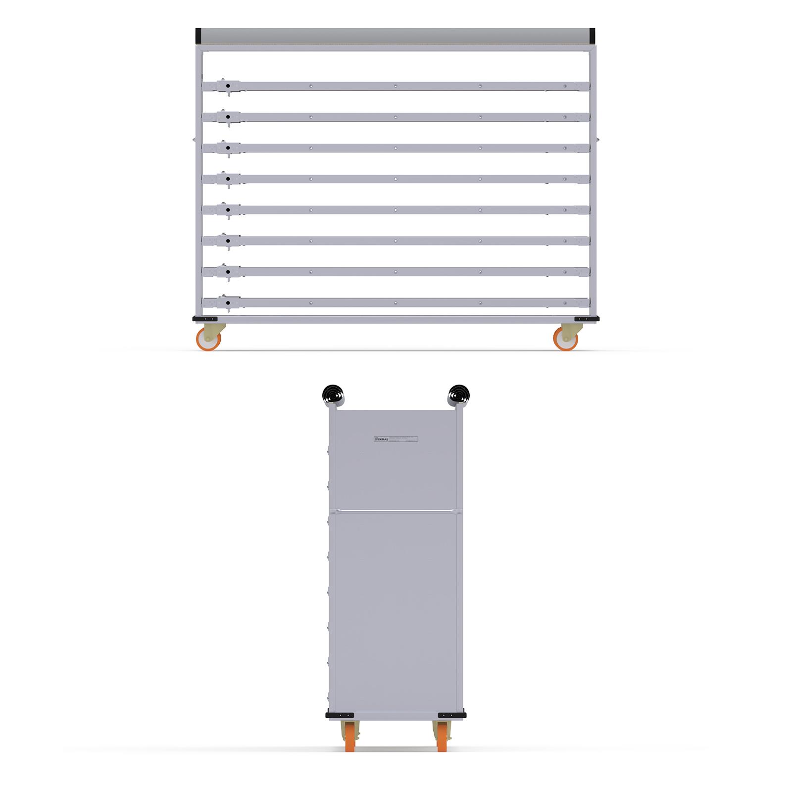 58x200 cm Covered Oven Loader Trolley