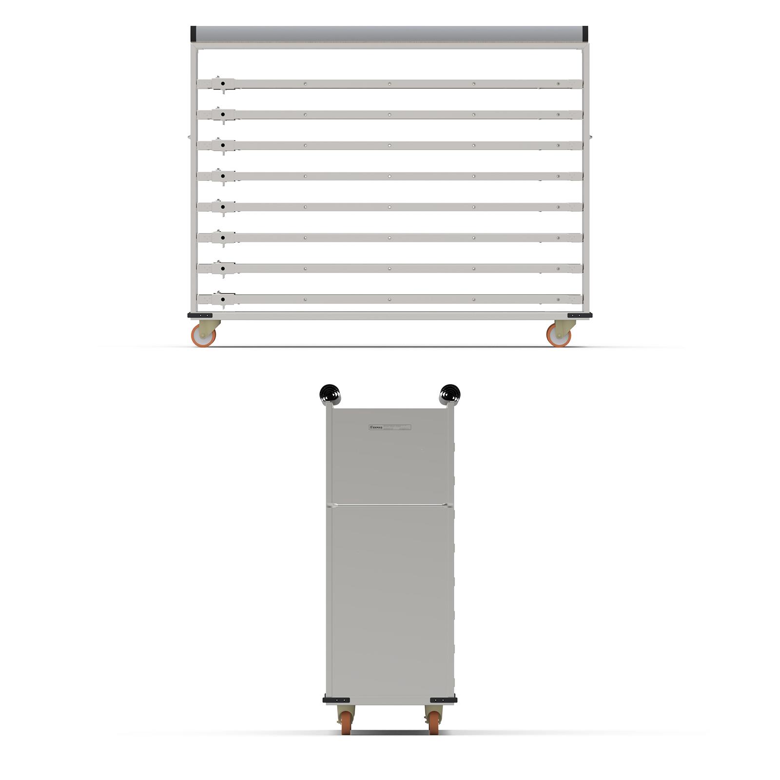 58x200 cm Kapalı Sistem Pasa Arabası (İnoks)