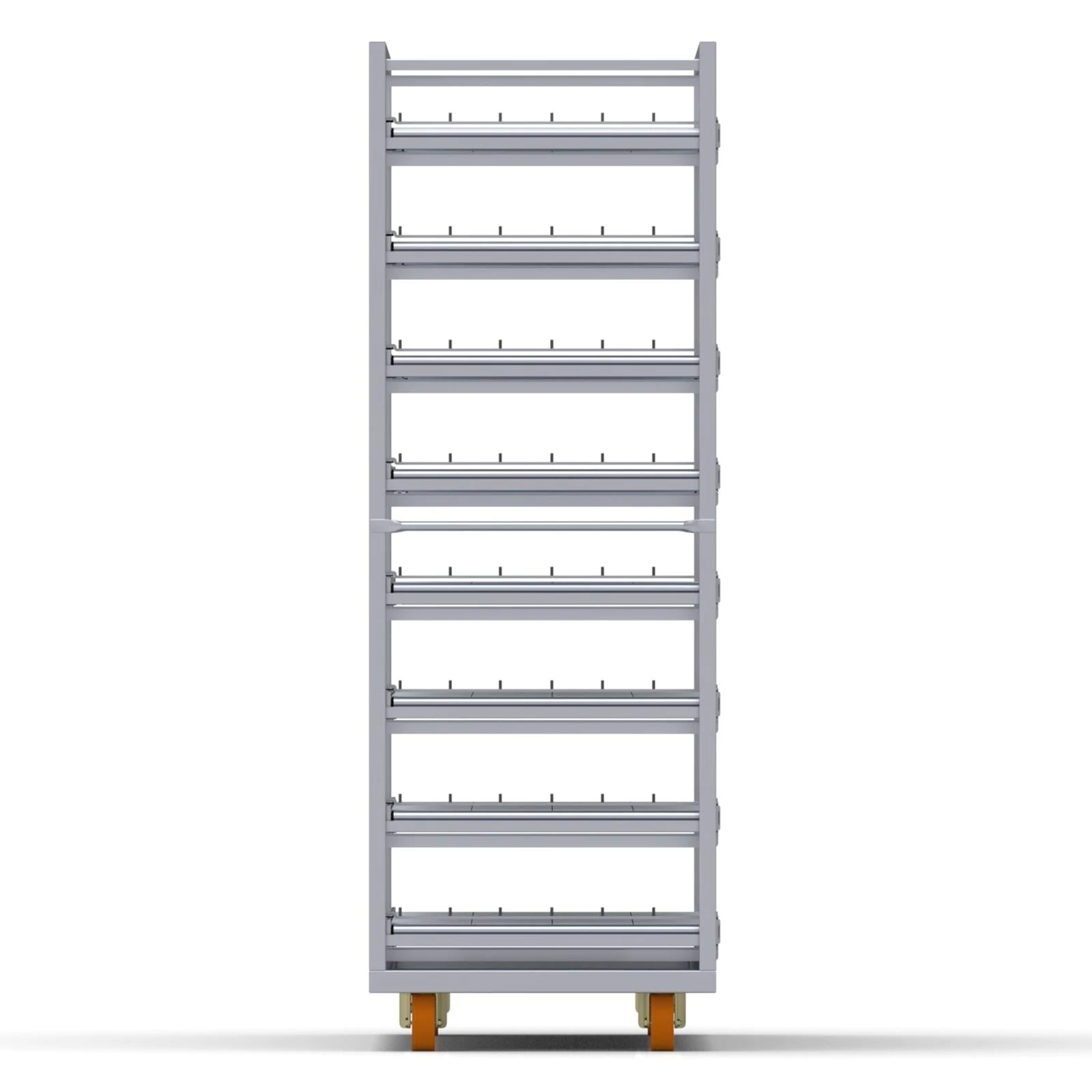 58x220 cm Oven Loader Trolley with 8 Shelves