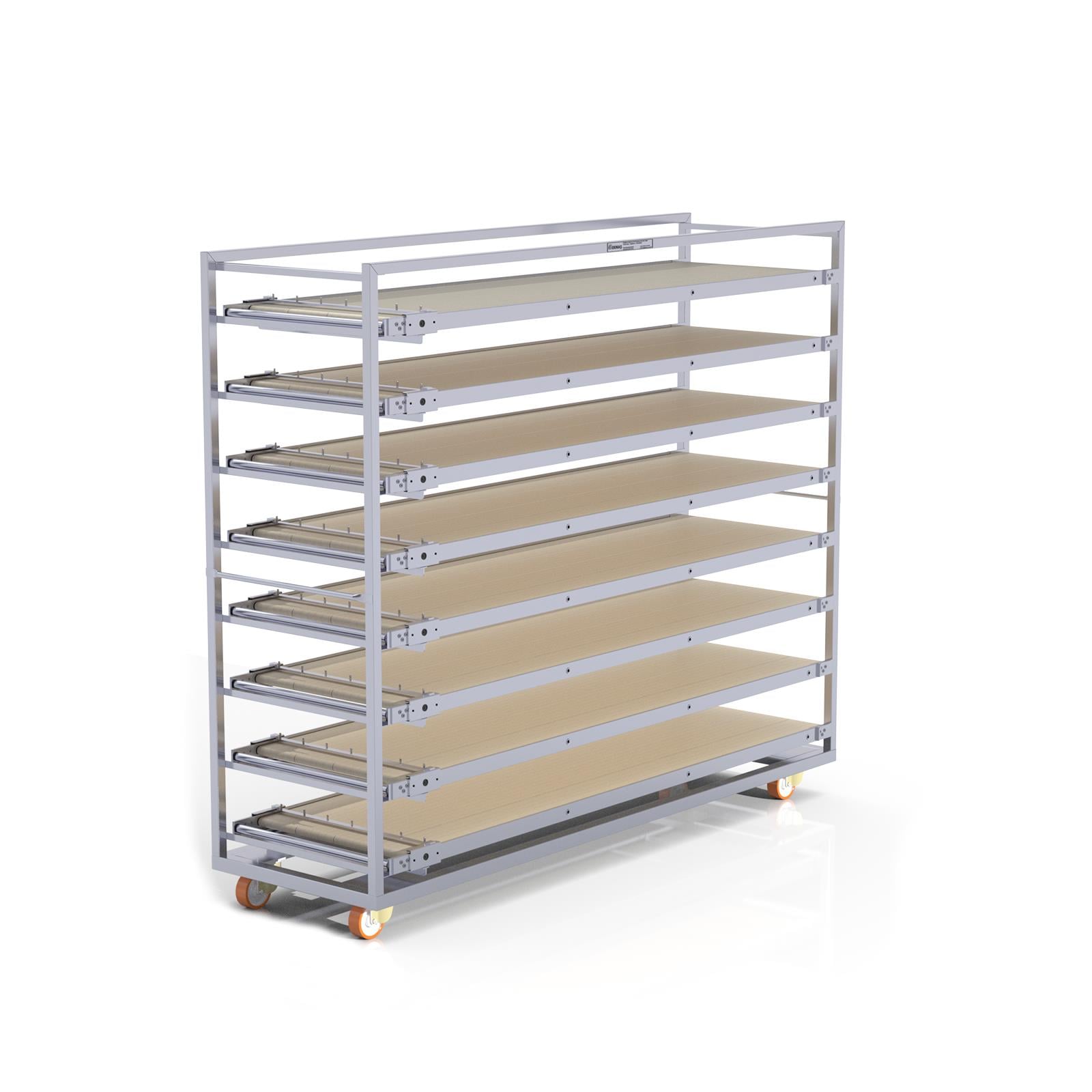 58x220 cm Oven Loader Trolley with 8 Shelves