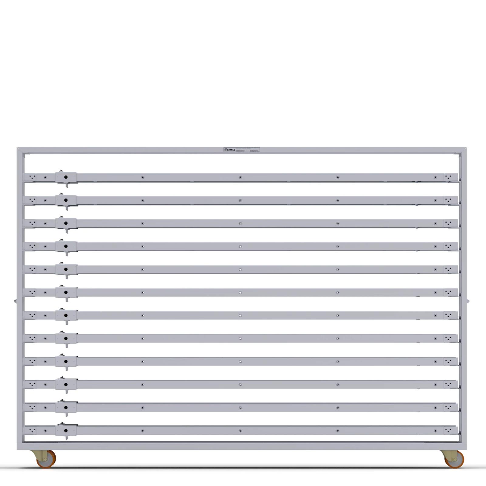 58x280 cm Oven Loader Trolley with 12 Shelves