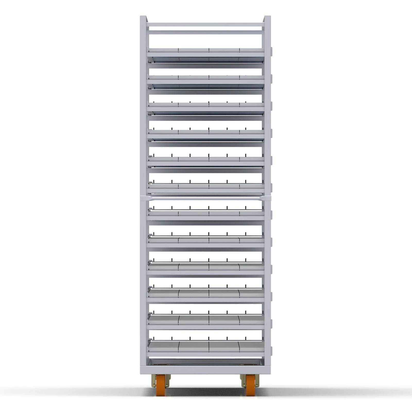 58x300 cm Oven Loader Trolley with 12 Shelves