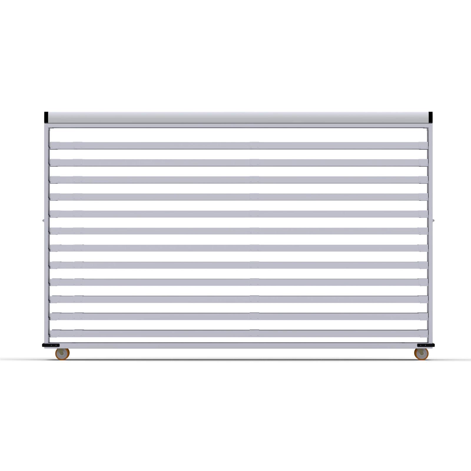 58x400 cm Covered Oven Loader Trolley (inox)