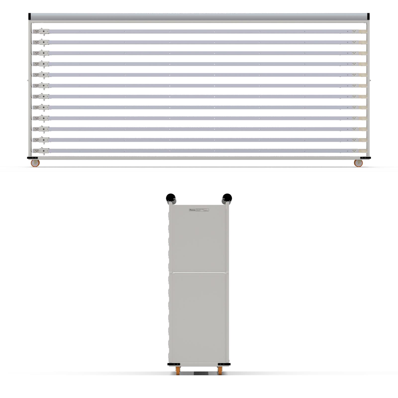 58x400 cm Covered Oven Loader Trolley (inox)
