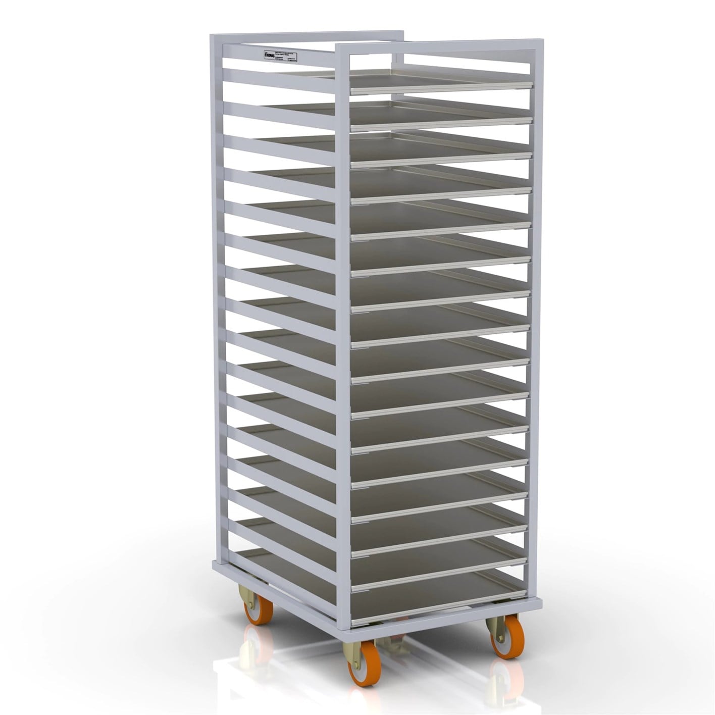 59x80 cm Tray Trolley  (inox)