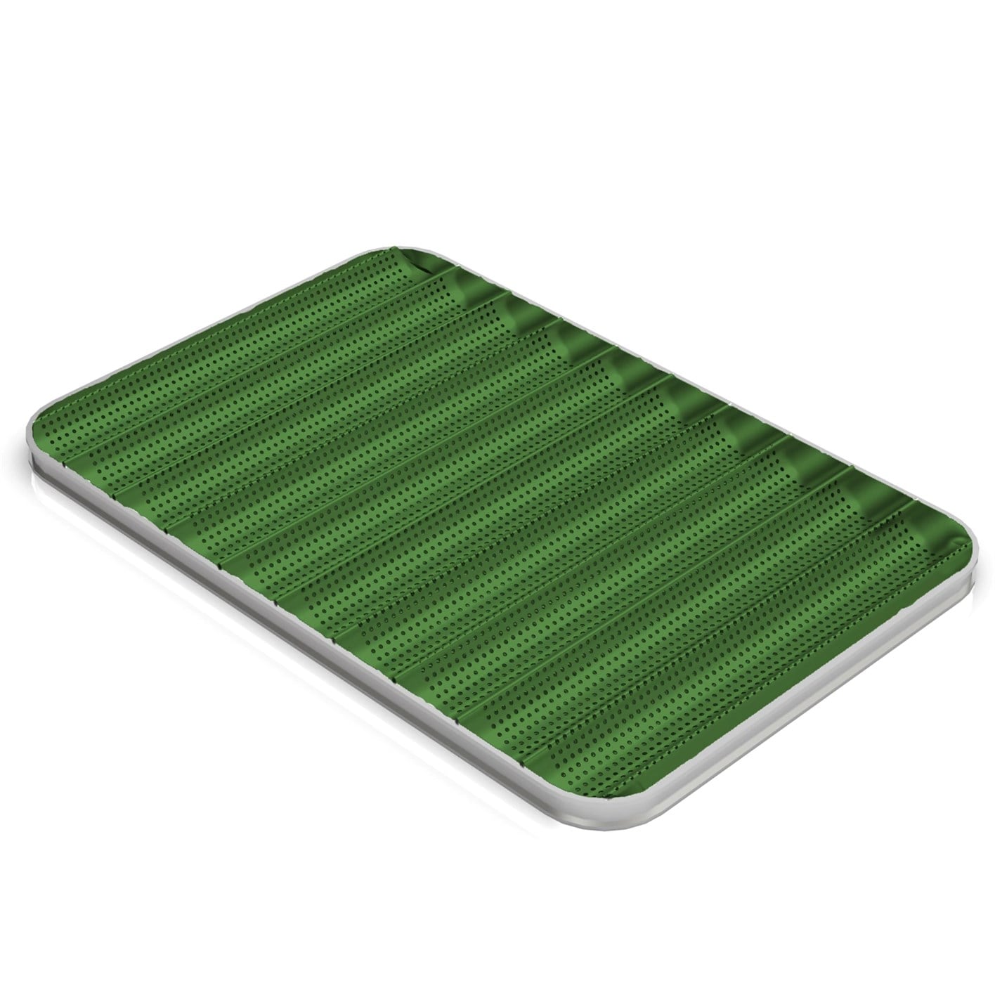 60x90 cm Baguette Tray, 10 Channels, Coated
